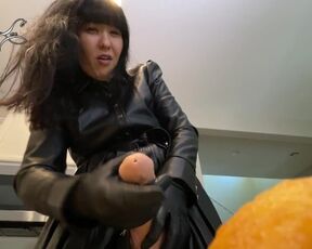 Asian Giant Bully you with Cock and Eats you Preview... (Giantess Vore Leather Strap on Futa)