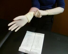 Latex surgical elbow gloves handjob