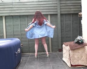 Redhead Nurse in high heels