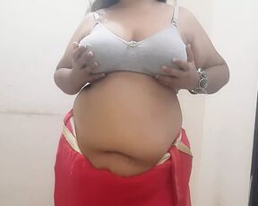 desi indian naughty horny wife saree show stripping part 1