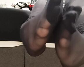 Feet in the nylon foot fetish