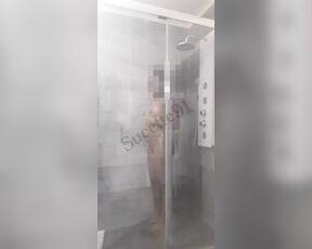 Sensual shower from a black pregnant