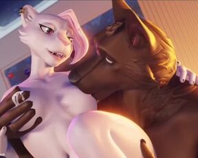 Hot Yiff getting her breasts milked and sucked - 3D furry animation