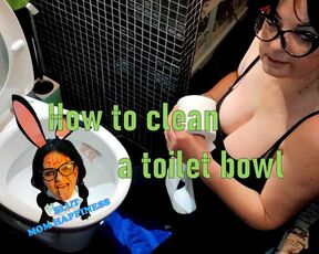 How to clean a toilet bowl