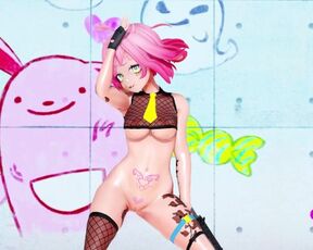 MMD Hentai 3D VTuber el_XoX Strips to "Tomboy"