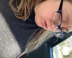 Girl Masturbating in Public in her Car