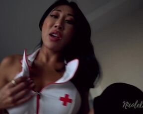 Sexy Chinese Nurse Nicole Doshi Takes Care of Corona Virus Patient POV Sex